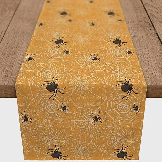 Outlet Kirklands Home Spiderwebs Halloween Table Runner, 90 in. Orange