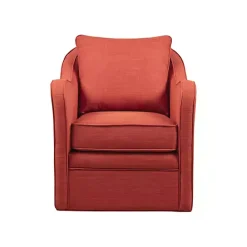 Clearance Kirklands Home Swivel Upholstered Wide Seat Accent Chair Orange