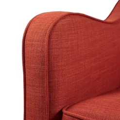 Clearance Kirklands Home Swivel Upholstered Wide Seat Accent Chair Orange