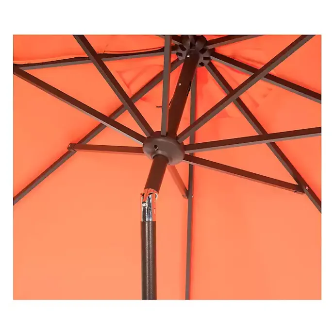 New Kirklands Home Tilt Crank 9 ft. Outdoor Metal Umbrella Orange