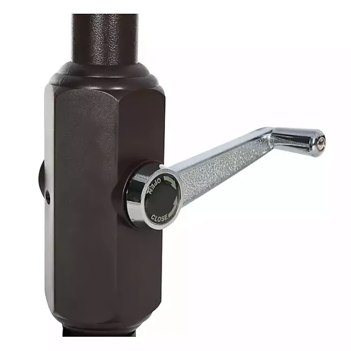 New Kirklands Home Tilt Crank 9 ft. Outdoor Metal Umbrella Orange