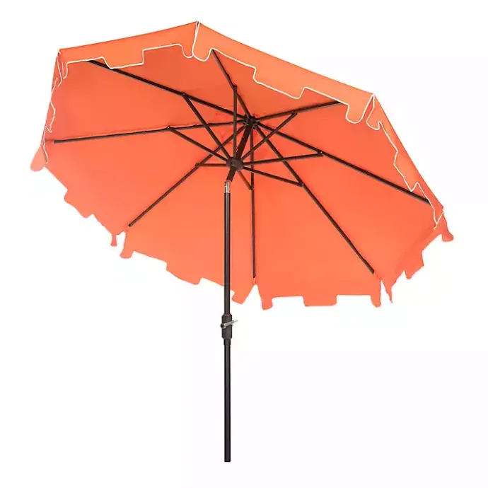 New Kirklands Home Tilt Crank 9 ft. Outdoor Metal Umbrella Orange