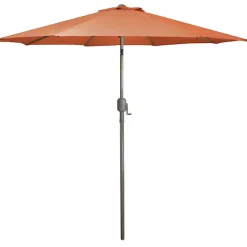 New Kirklands Home Orange Tilt Hand Crank Outdoor Umbrella