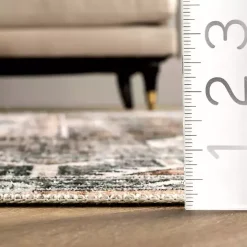 Sale Kirklands Home Orange Tribal Washable Area Rug, 6x9