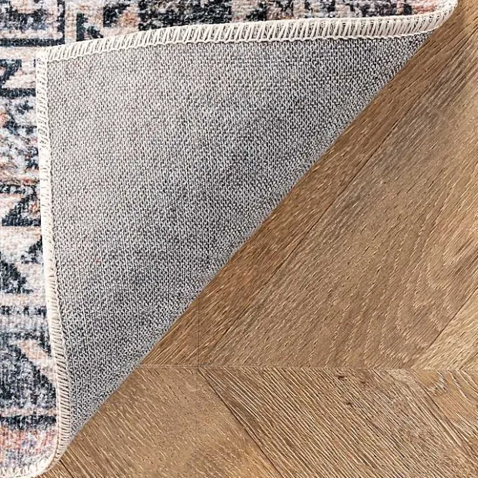 Sale Kirklands Home Orange Tribal Washable Area Rug, 6x9