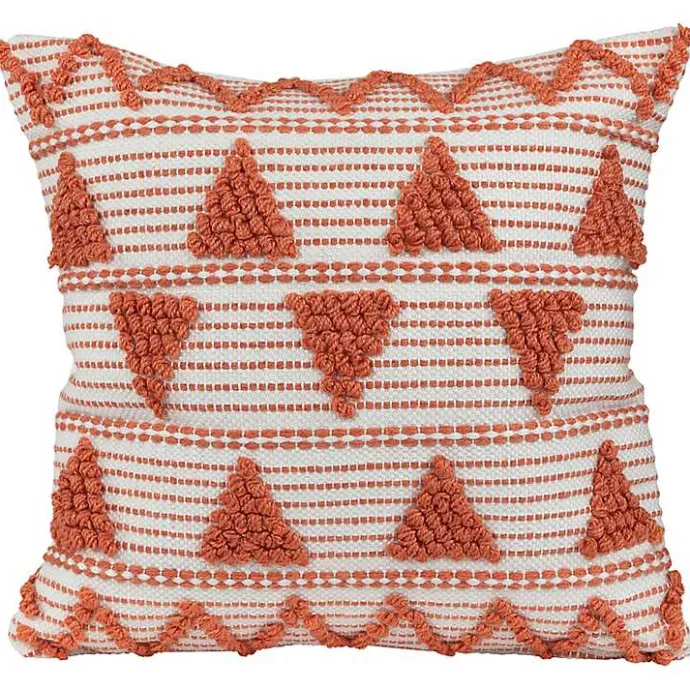 Hot Kirklands Home Orange Woven Triangle Indoor/Outdoor Pillow
