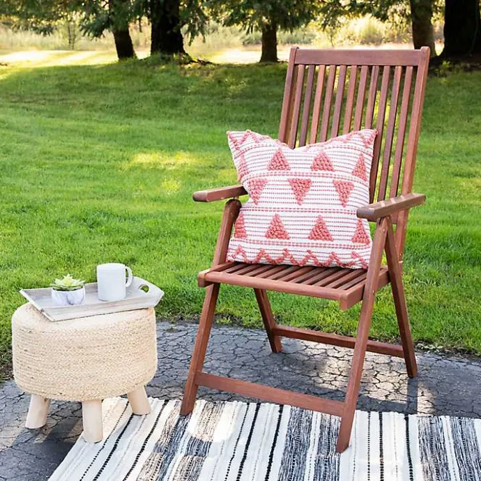 Hot Kirklands Home Orange Woven Triangle Indoor/Outdoor Pillow