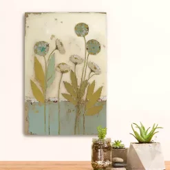 New Kirklands Home Orbloom Floral Encaustic Canvas Art Print Multi