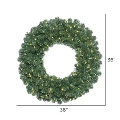 Clearance Kirklands Home Oregon Fir Warm White Wide Bulb Wreath Green