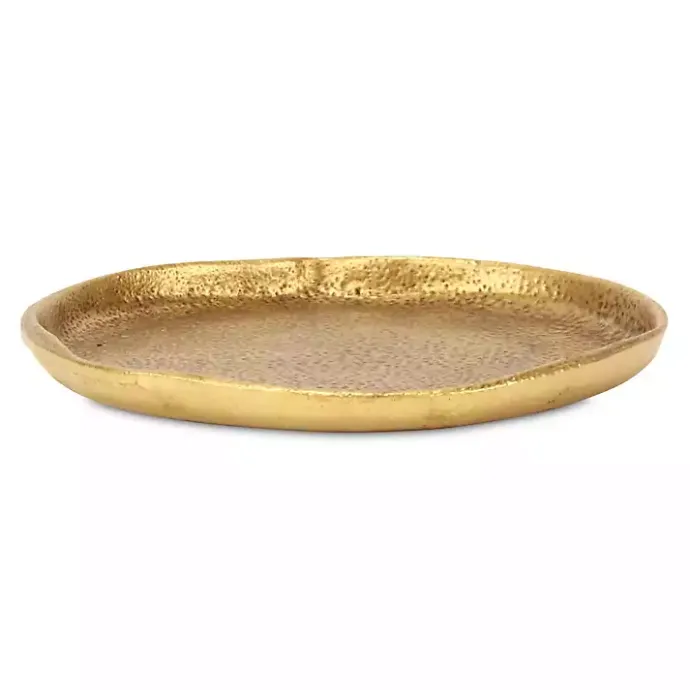 Hot Kirklands Home Organic Round Cast Iron Dish Gold