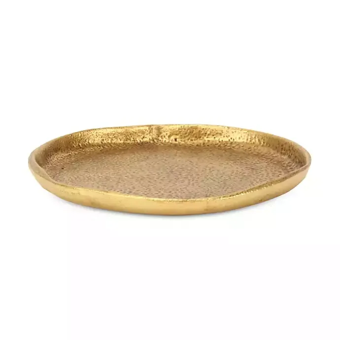 Hot Kirklands Home Organic Round Cast Iron Dish Gold