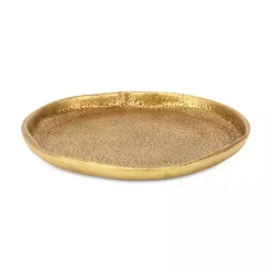 Hot Kirklands Home Organic Round Cast Iron Dish Gold