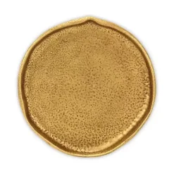 Hot Kirklands Home Organic Round Cast Iron Dish Gold