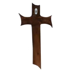 Kirklands Home Organic Shape Cross Wall Plaque, 20 in. Brown