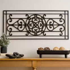 Best Kirklands Home Orleans Scroll Panel Wall Plaque Black