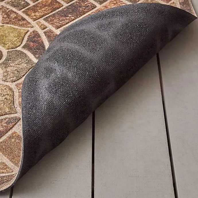 Best Kirklands Home Ornamental Brick Entry Doormat Brown