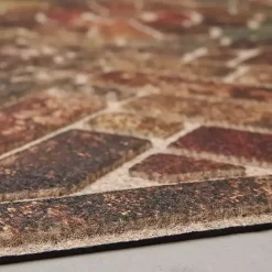 Best Kirklands Home Ornamental Brick Entry Doormat Brown