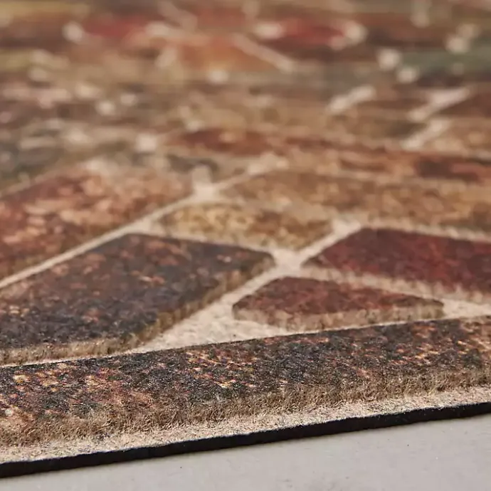 Best Kirklands Home Ornamental Brick Entry Doormat Brown