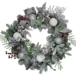 Best Kirklands Home Ornaments and Frosted Cedar Berries Wreath