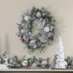 Best Kirklands Home Ornaments and Frosted Cedar Berries Wreath