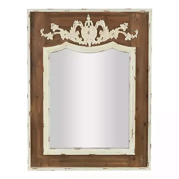 Sale Kirklands Home Ornate Antique White Wood Wall Mirror