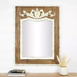 Sale Kirklands Home Ornate Antique White Wood Wall Mirror