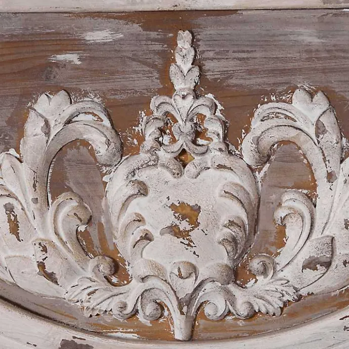 Sale Kirklands Home Ornate Antique White Wood Wall Mirror