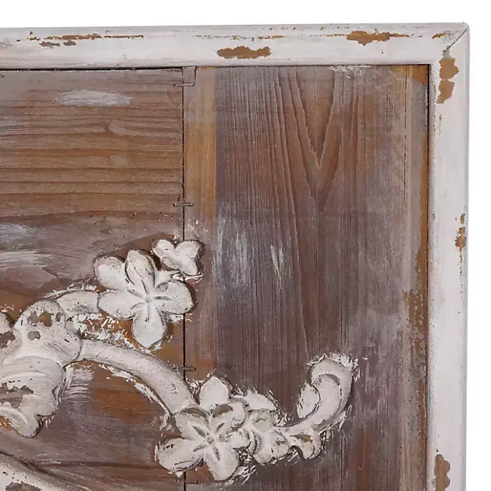 Sale Kirklands Home Ornate Antique White Wood Wall Mirror