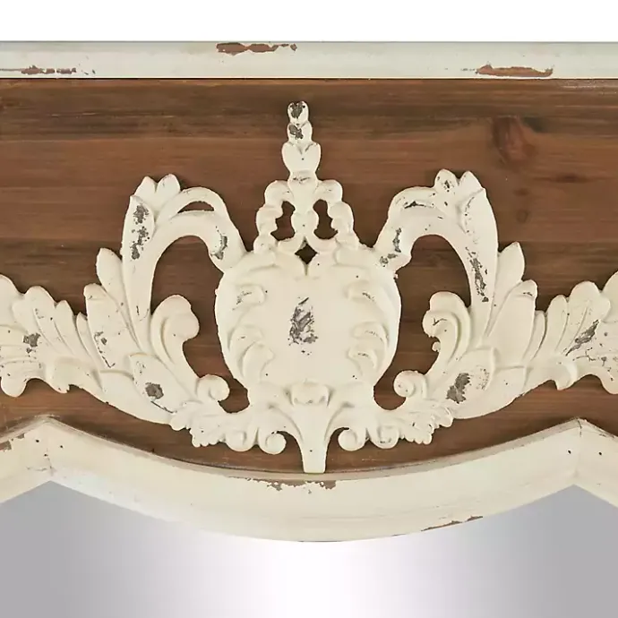 Sale Kirklands Home Ornate Antique White Wood Wall Mirror
