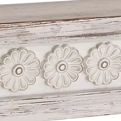 Best Kirklands Home Ornate Farmhouse Wooden Wall Shelf, 36 in.