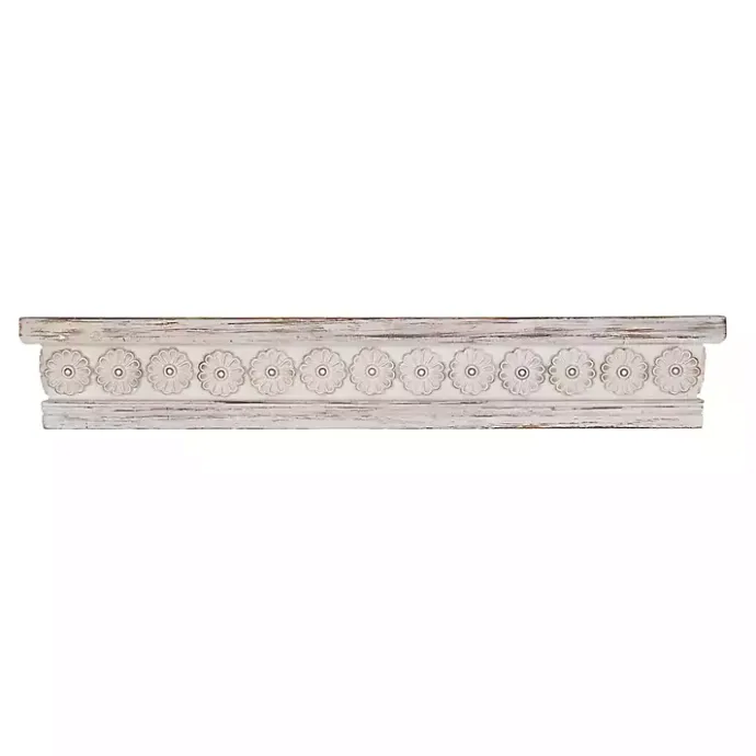 Best Kirklands Home Ornate Farmhouse Wooden Wall Shelf, 36 in.