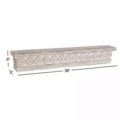 Best Kirklands Home Ornate Farmhouse Wooden Wall Shelf, 36 in.