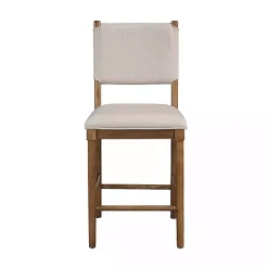 Clearance Kirklands Home Oslo Cream Upholstered Counter Stools, Set of 2 Ivory