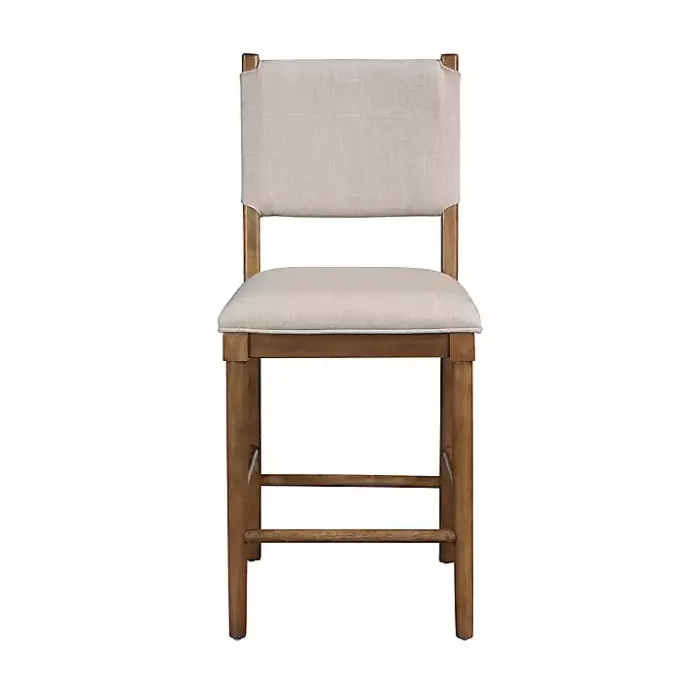 Clearance Kirklands Home Oslo Cream Upholstered Counter Stools, Set of 2 Ivory