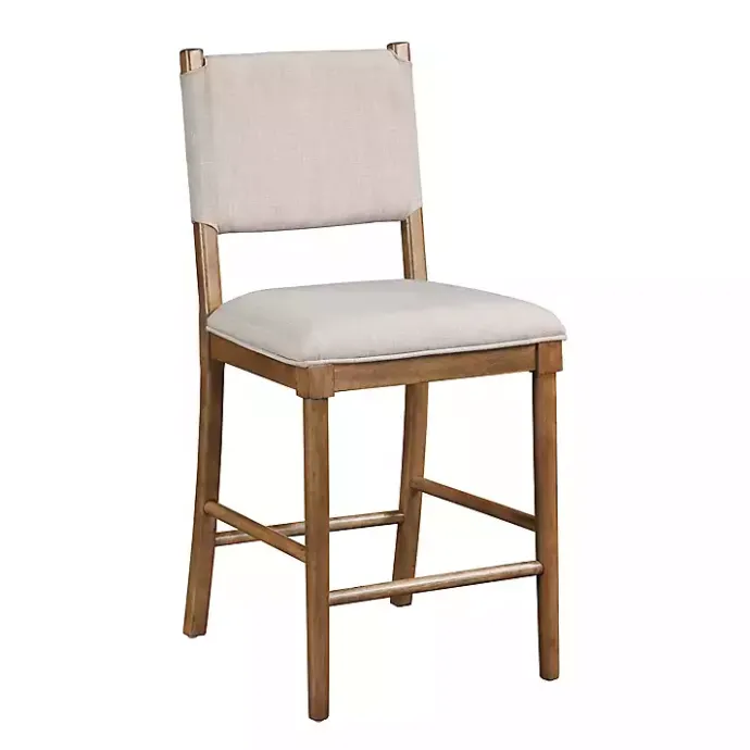 Clearance Kirklands Home Oslo Cream Upholstered Counter Stools, Set of 2 Ivory