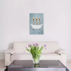 Kirklands Home Ostriches in Bathtub Canvas Art Print Multi