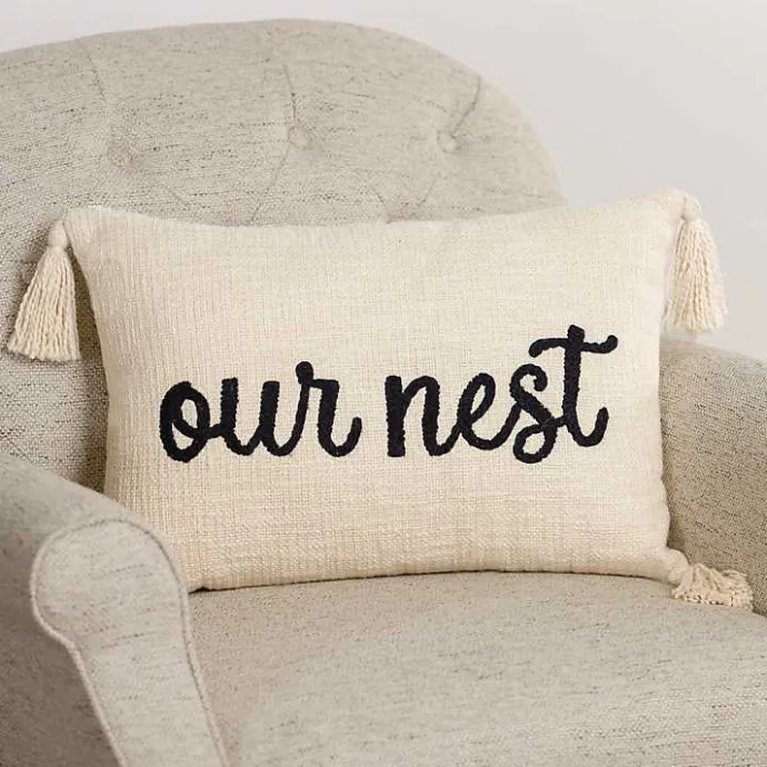 Outlet Kirklands Home Our Nest Ivory Lumbar Pillow