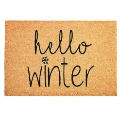 Kirklands Home Outdoor Hello Winter Christmas Doormat