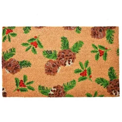 Best Kirklands Home Outdoor Holly and Pine Christmas Doormat