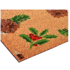 Best Kirklands Home Outdoor Holly and Pine Christmas Doormat