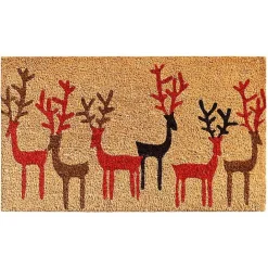 Hot Kirklands Home Outdoor Reindeer Outline Christmas Doormat