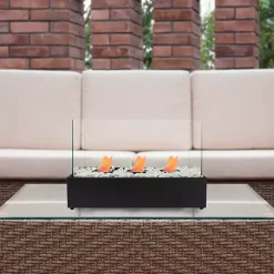 Kirklands Home Outdoor Triple Flame Tabletop Fireplace