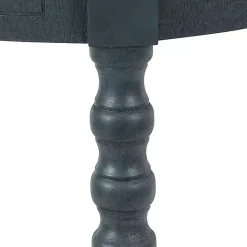 Kirklands Home Oval Antique Navy Accent Table Blue