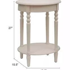 Sale Kirklands Home Oval Antique Accent Table White