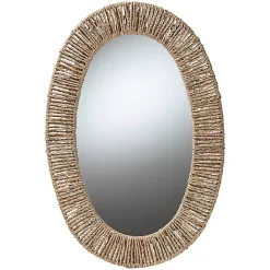 Outlet Kirklands Home Oval Elwyn Seagrass Wall Mirror