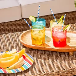 Kirklands Home Oval Mango Wood Footed Serving Platter Brown