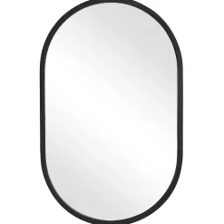 Outlet Kirklands Home Oval Matte Black Frame Mirror
