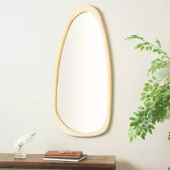 Sale Kirklands Home Oval Natural Wood Wall Mirror