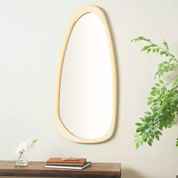 Sale Kirklands Home Oval Natural Wood Wall Mirror