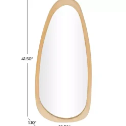 Sale Kirklands Home Oval Natural Wood Wall Mirror